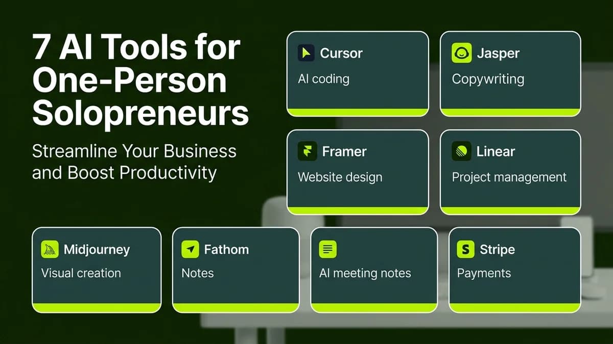 7 Best AI Tools That Run a One-Person Solopreneur Business in 2026 (No Staff, No Code)