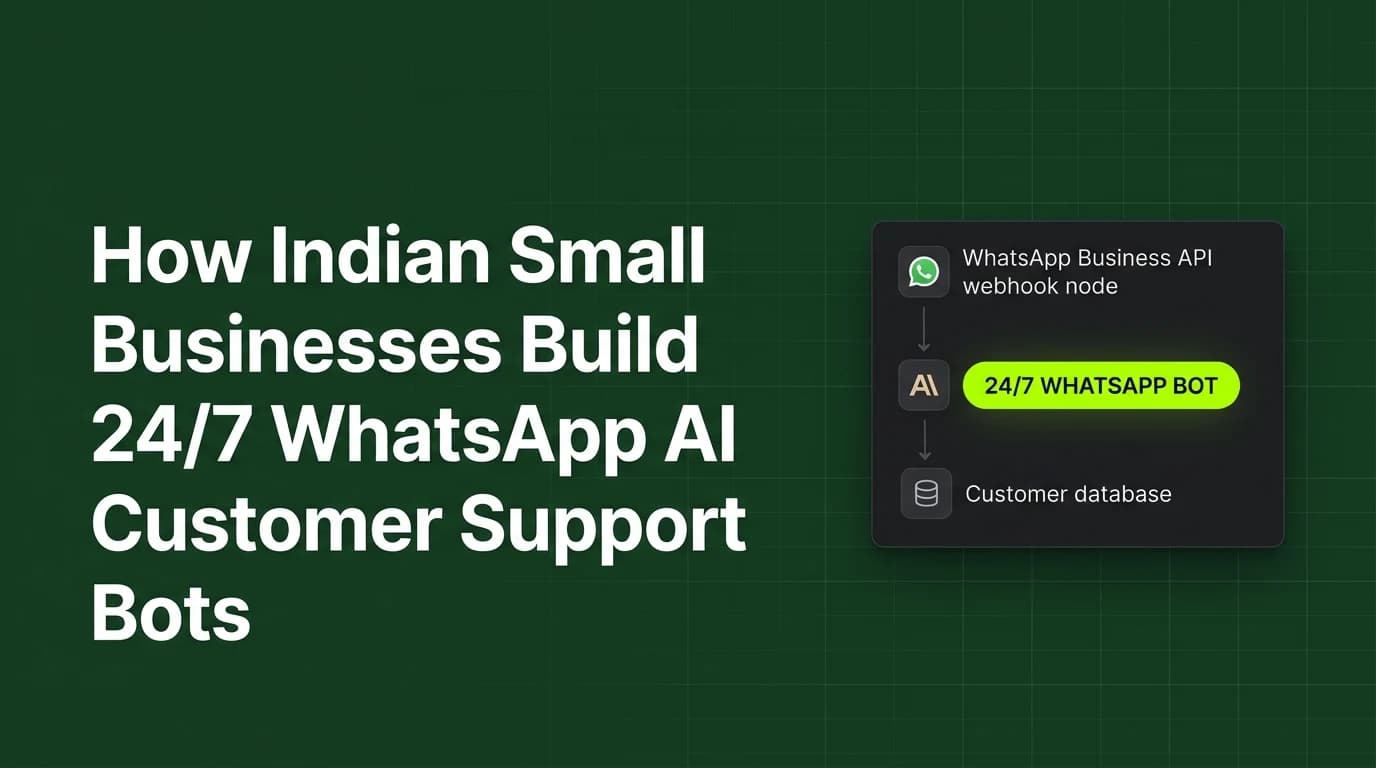 How Indian Small Businesses Build 24/7 WhatsApp AI Customer Support Bots (No Code Guide 2026)