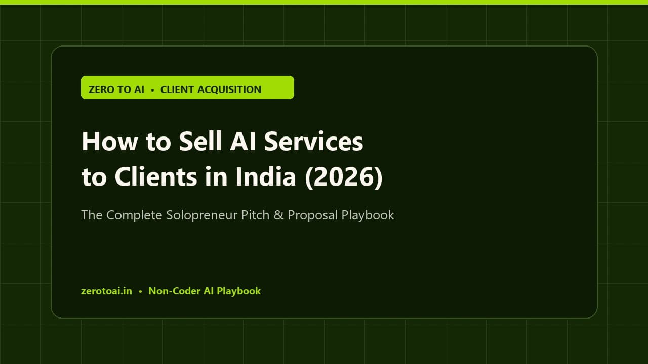 How to Sell AI Services to Clients in India (No-Code, 2026)