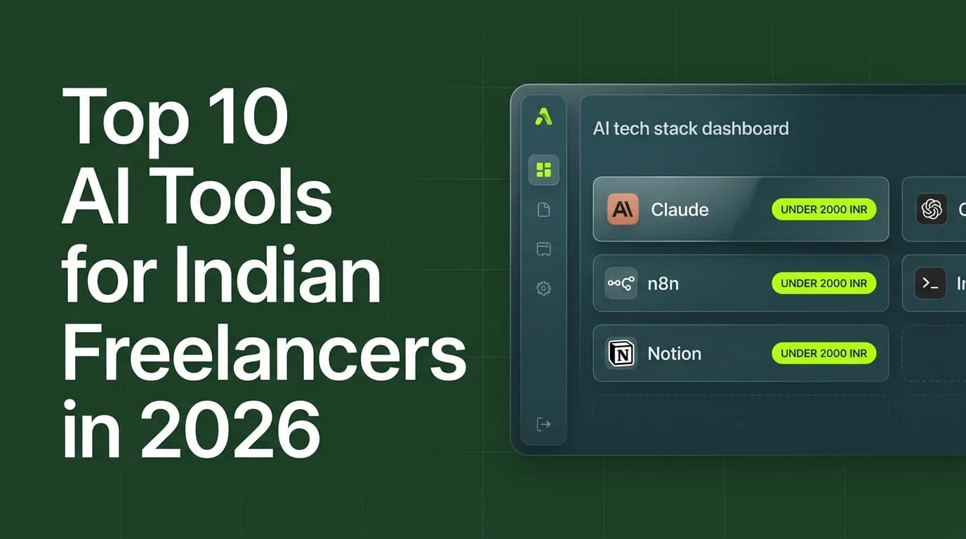 Top 10 AI Tools for Indian Freelancers & Agency Owners in 2026 (Under ₹2,000/mo)
